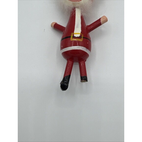 Vintage Santa Ornament Lot - Wood And Resin - 1970’s, 1980’s - 8 items - Picture 8 of 11
